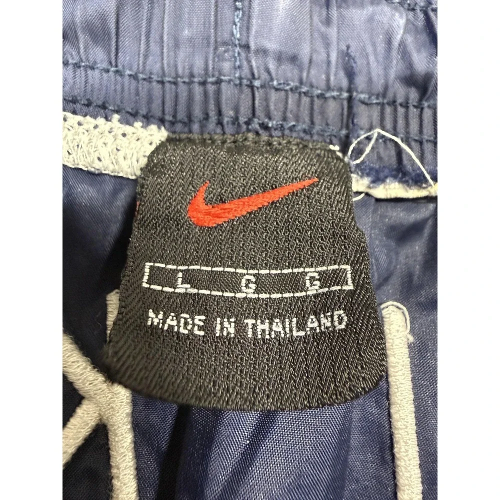 VTG Nike Swim Shorts Mens Large Blue Colorblock Mesh Lined Drawstring Pockets